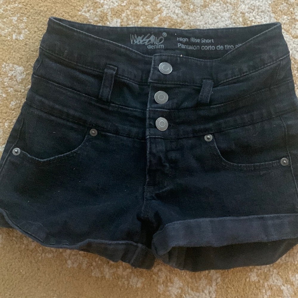 Mossimo High Rise Shorts in Black Denim